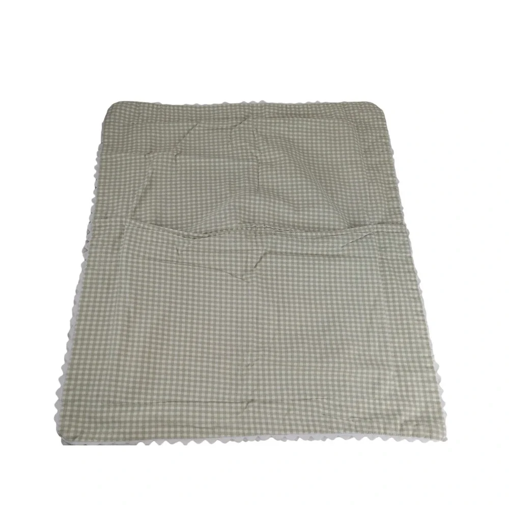 Waverly‎ Pillow Sham STANDARD Green Gingham Checks Reversible Bric A Brac SINGLE
